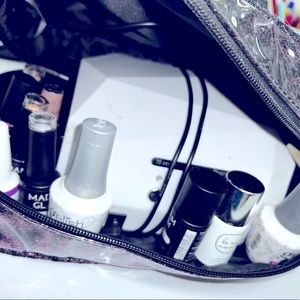 GEL nail kit! DIY gel nails! Polishes, lamp and bag included